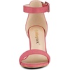 image:imageAllegra K Womens Open Toe Chunky High Heel Buckle Ankle Strap SandalsWatermelon Red