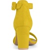 image:imageAllegra K Womens Open Toe Chunky High Heel Buckle Ankle Strap SandalsYellow