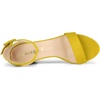 image:imageAllegra K Womens Open Toe Chunky High Heel Buckle Ankle Strap SandalsYellow