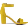 image:imageAllegra K Womens Open Toe Chunky High Heel Buckle Ankle Strap SandalsYellow