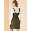 image:imageAllegra K Womens Overall Pinafore Denim Dress Adjustable Strap ALineArmy Green