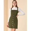image:imageAllegra K Womens Overall Pinafore Denim Dress Adjustable Strap ALineArmy Green