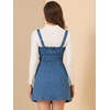 image:imageAllegra K Womens Overall Pinafore Denim Dress Adjustable Strap ALineBlue