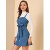 image:imageAllegra K Womens Overall Pinafore Denim Dress Adjustable Strap ALineBlue