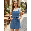 image:imageAllegra K Womens Overall Pinafore Denim Dress Adjustable Strap ALineBlue