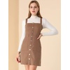 image:imageAllegra K Womens Overall Pinafore Denim Dress Adjustable Strap ALineBrown