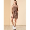 image:imageAllegra K Womens Overall Pinafore Denim Dress Adjustable Strap ALineBrown