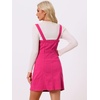 image:imageAllegra K Womens Overall Pinafore Denim Dress Adjustable Strap ALineHot Pink