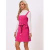 image:imageAllegra K Womens Overall Pinafore Denim Dress Adjustable Strap ALineHot Pink