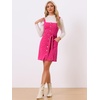 image:imageAllegra K Womens Overall Pinafore Denim Dress Adjustable Strap ALineHot Pink