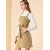 image:imageAllegra K Womens Overall Pinafore Denim Dress Adjustable Strap ALineKhaki