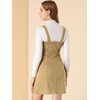 image:imageAllegra K Womens Overall Pinafore Denim Dress Adjustable Strap ALineKhaki