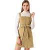 image:imageAllegra K Womens Overall Pinafore Denim Dress Adjustable Strap ALineKhaki