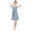 image:imageAllegra K Womens Overall Pinafore Denim Dress Adjustable Strap ALineLight Blue