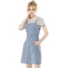 image:imageAllegra K Womens Overall Pinafore Denim Dress Adjustable Strap ALineLight Blue