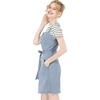 image:imageAllegra K Womens Overall Pinafore Denim Dress Adjustable Strap ALineLight Blue