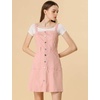 image:imageAllegra K Womens Overall Pinafore Denim Dress Adjustable Strap ALinePink