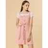 image:imageAllegra K Womens Overall Pinafore Denim Dress Adjustable Strap ALinePink