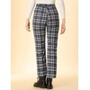 image:imageAllegra K Womens Plaid Pants High Waist Tartan Checkered Casual Work PantsBlack