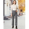 image:imageAllegra K Womens Plaid Pants High Waist Tartan Checkered Casual Work PantsBlack