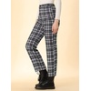 image:imageAllegra K Womens Plaid Pants High Waist Tartan Checkered Casual Work PantsBlack