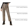 image:imageAllegra K Womens Plaid Pants High Waist Tartan Checkered Casual Work PantsDark Brown
