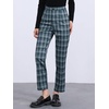 image:imageAllegra K Womens Plaid Pants High Waist Tartan Checkered Casual Work PantsNavy Blue