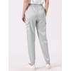 image:imageAllegra K Womens Satin Pants Tie Elastic High Waist Satin Cargo JoggersLight Grey