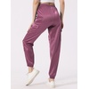 image:imageAllegra K Womens Satin Pants Tie Elastic High Waist Satin Cargo JoggersPink Purple