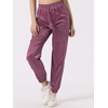image:imageAllegra K Womens Satin Pants Tie Elastic High Waist Satin Cargo JoggersPink Purple