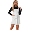 image:imageAllegra K Womens Overall Pinafore Denim Dress Adjustable Strap ALineWhite